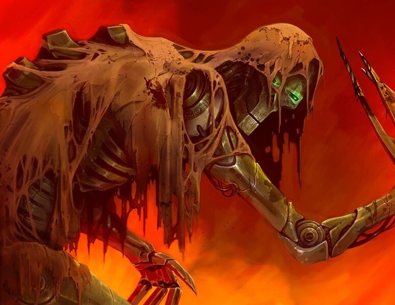 A Necron Flayed One, the species that populates the entire Tomb World of Drazak