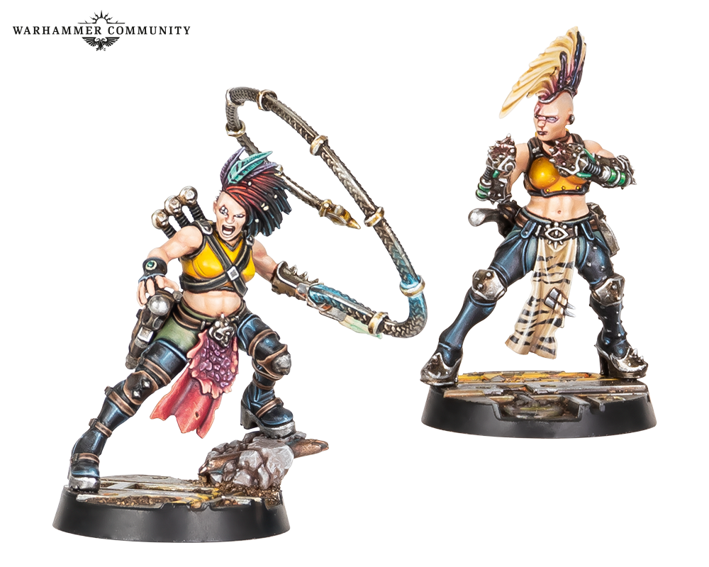 The new plastic Escher gang for the Necromunda Core Set