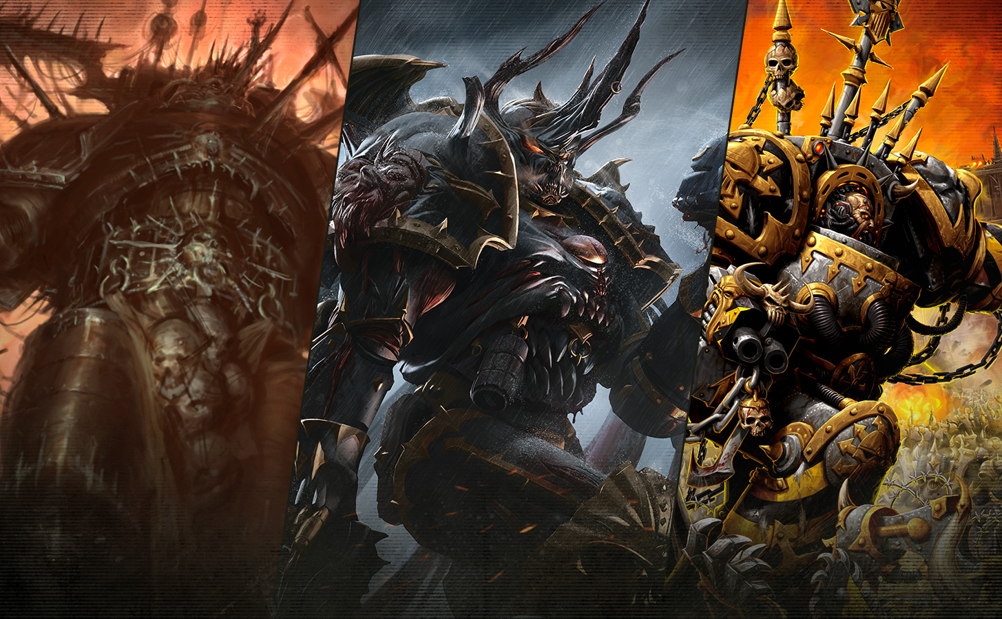 Chaos Space Marines in battle