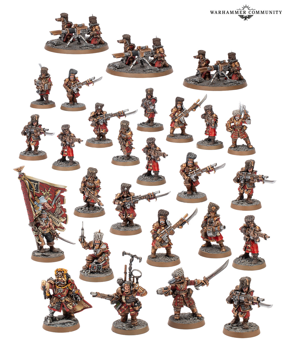 Vostroyan Firstborn Made to Order platoon group shot showing the full range
