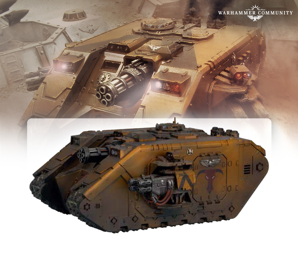 Forge World Land Raider Achilles with quad launcher and twin-melta